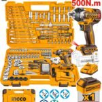 INGCO 152 Pcs Cordless impact wrench tools set 20v HKTHP31521