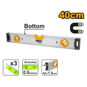 INGCO Spirit level with powerful magnets 40cm HSL38040M
