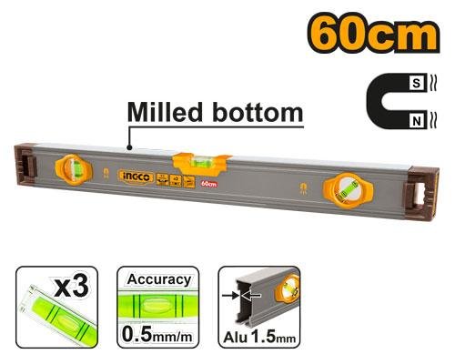 INGCO Spirit level with powerful magnets 60cm HSL38060M