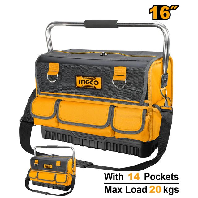 INGCO HTBGL03 Tool Bag 14 Pockets / 20kg- 600D Polyester