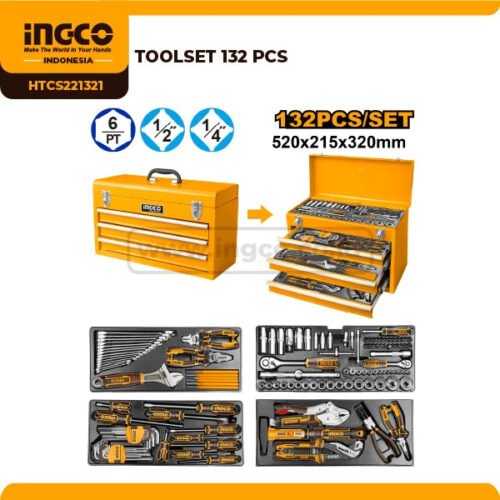INGCO 132 Pcs tool chest set HTCS221321