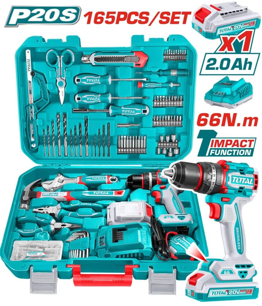 TOTAL 165 Pcs Tools set THKTHP11652