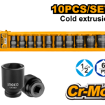 Ingco 10 Pcs 1/2"DR. impact socket set HKISSD12101