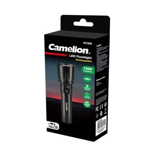Camelion RT309 Rechargeable Aluminium Flashlight