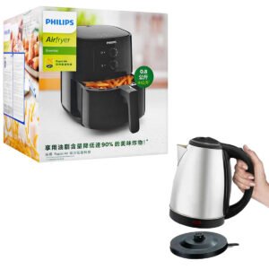Philips HD9200 Air Fryer 4.1L with Electric Kettle Bundle