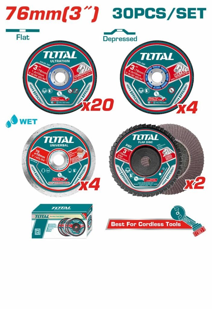 TOTAL Cutting and grinding disc set TAC97630