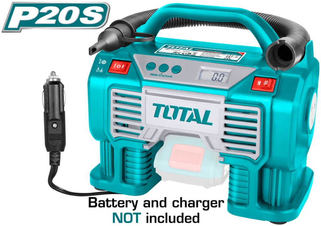 TOTAL Lithium-Ion auto air compressor 20V 160PSI TACLI2002
