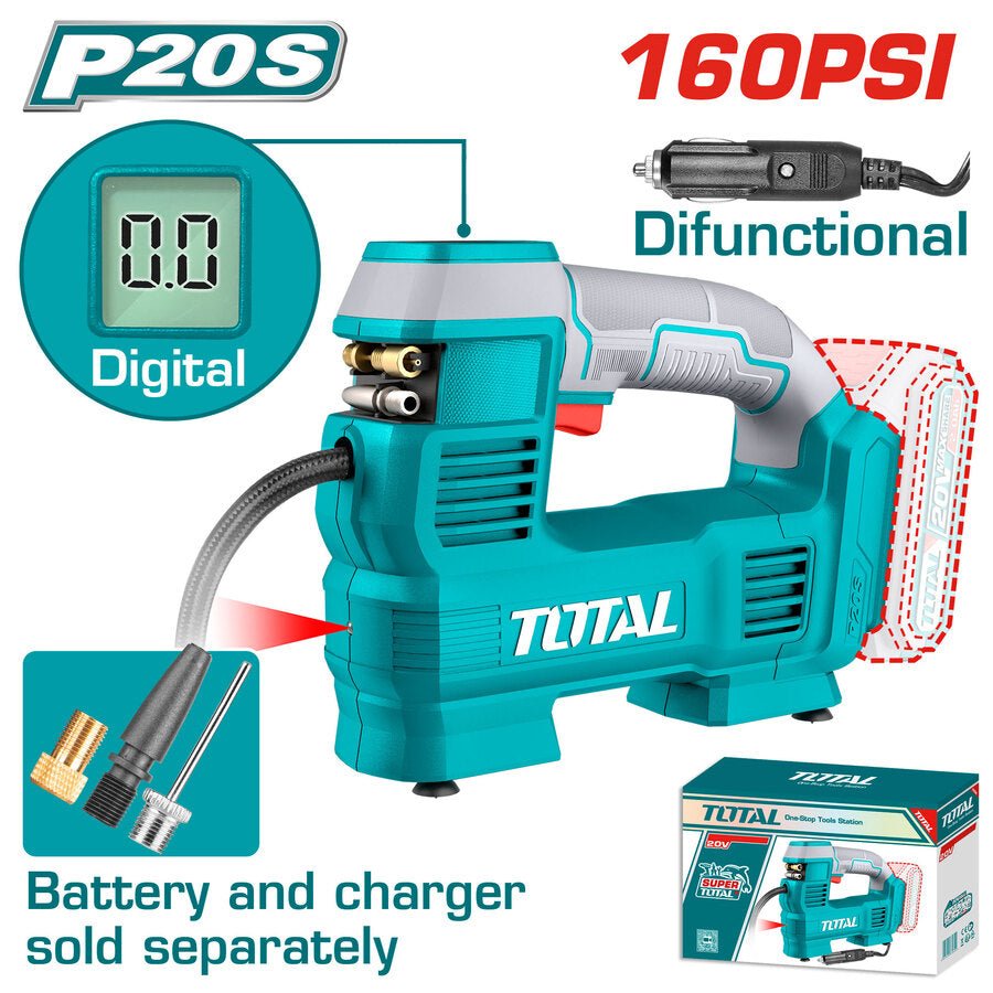 TOTAL Cordless auto air compressor TACLI2012