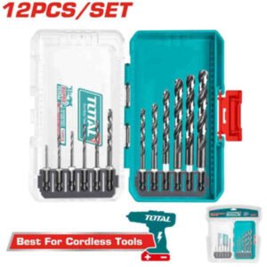 TOTAL 12 Pcs HSS drill bits set TACSDL11206