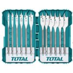 TOTAL 12 Pcs flat wood drill bits set TACSDL1206