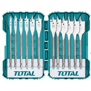 TOTAL 12 Pcs flat wood drill bits set TACSDL1206