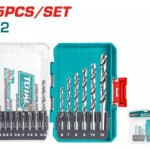 TOTAL 15 Pcs M2 HSS drill bits set TACSDL51508