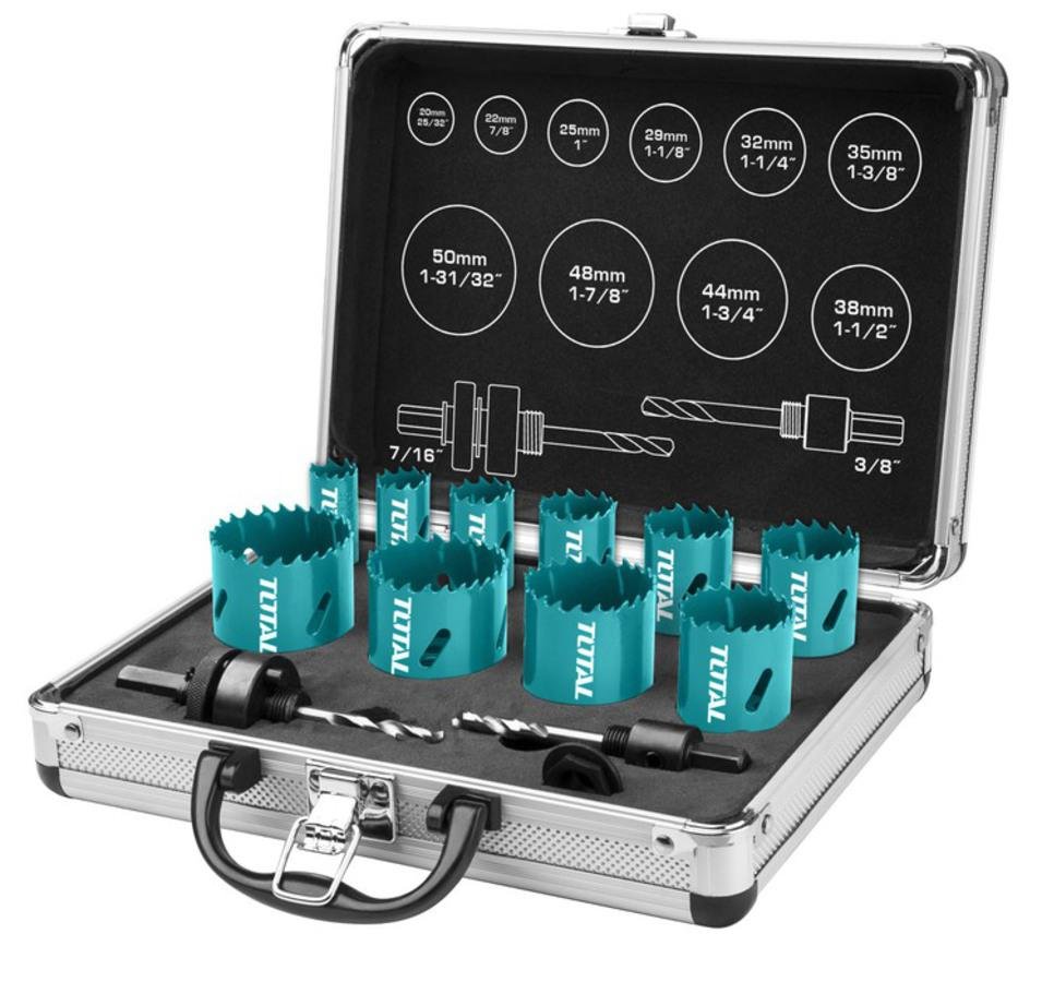 TOTAL Bi-metal Hole saw 12pcs set TACSH1121