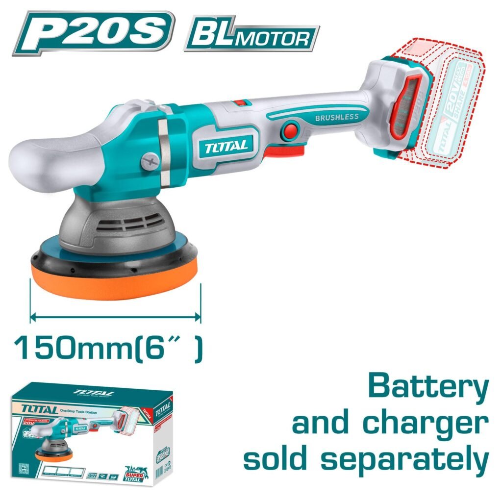 TOTAL Cordless polisher 20V TAPLI2015