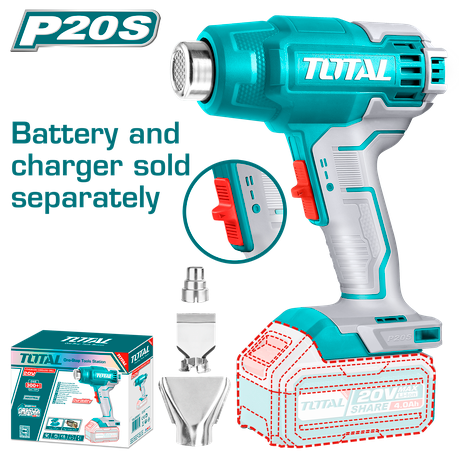TOTAL Lithium-Ion heat gun 20V TBLI2002