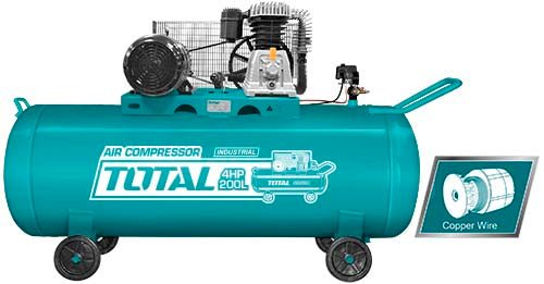 TOTAL Air compressor 3000W 200L TC1402002