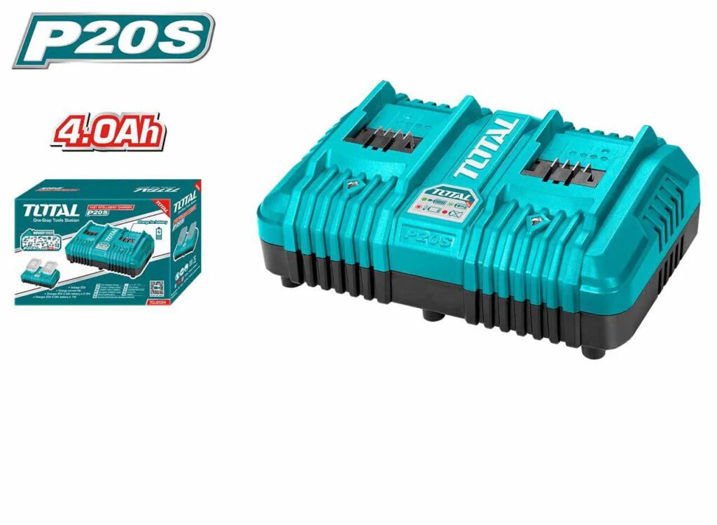 TOTAL P20S Dual battery charger 4.0AH TCLI2034