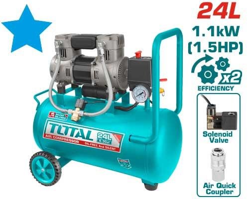 TOTAL Air compressor 1100W 24L TCS1110242