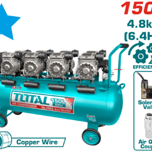 TOTAL Air compressor 4X1200W 150L TCS4481508