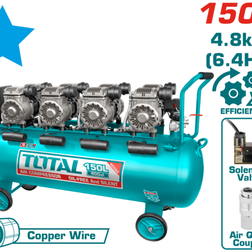 TCS4481508.png TOTAL Air compressor 4X1200W 150L TCS4481508