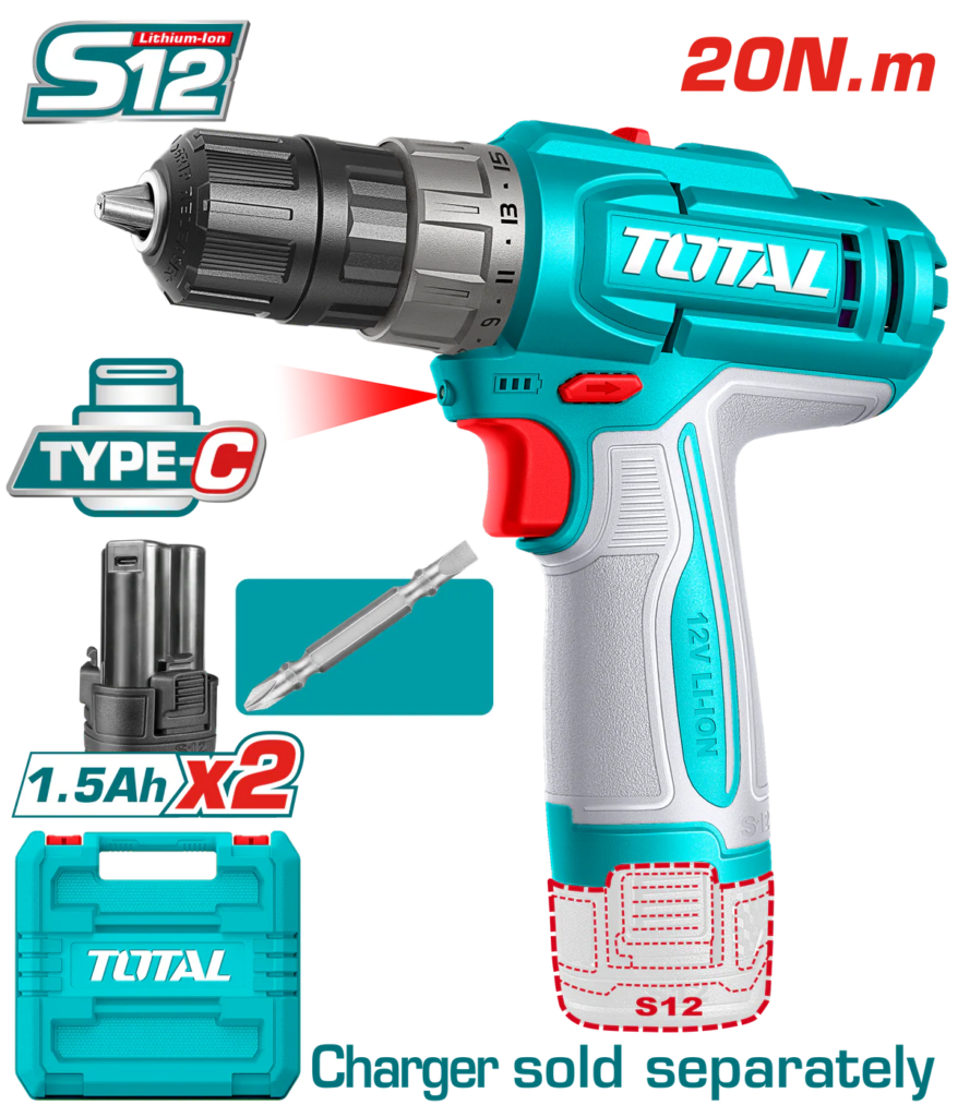 TOTAL Cordless drill TDLI12206