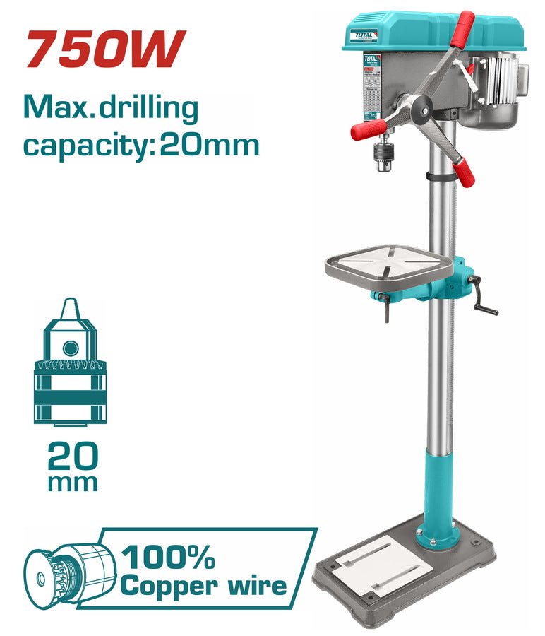 TOTAL Drill press 750W TDP207505