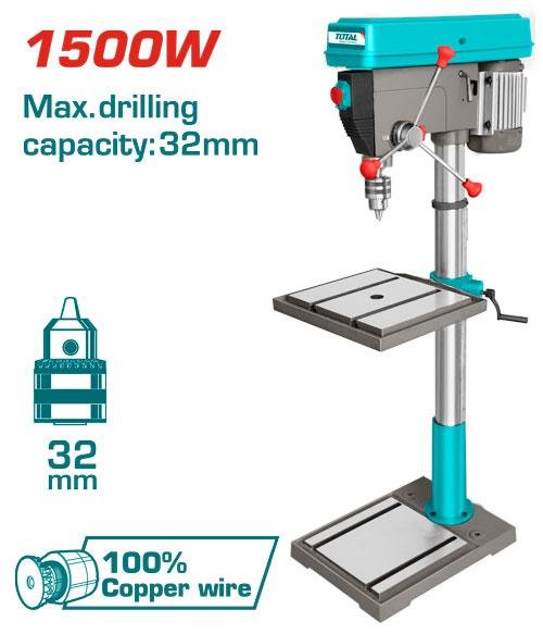 TOTAL Drill press 1500W TDP3211005