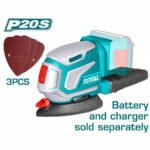 TOTAL Lithium-ion palm sander 20V 125mm TDSLI2051