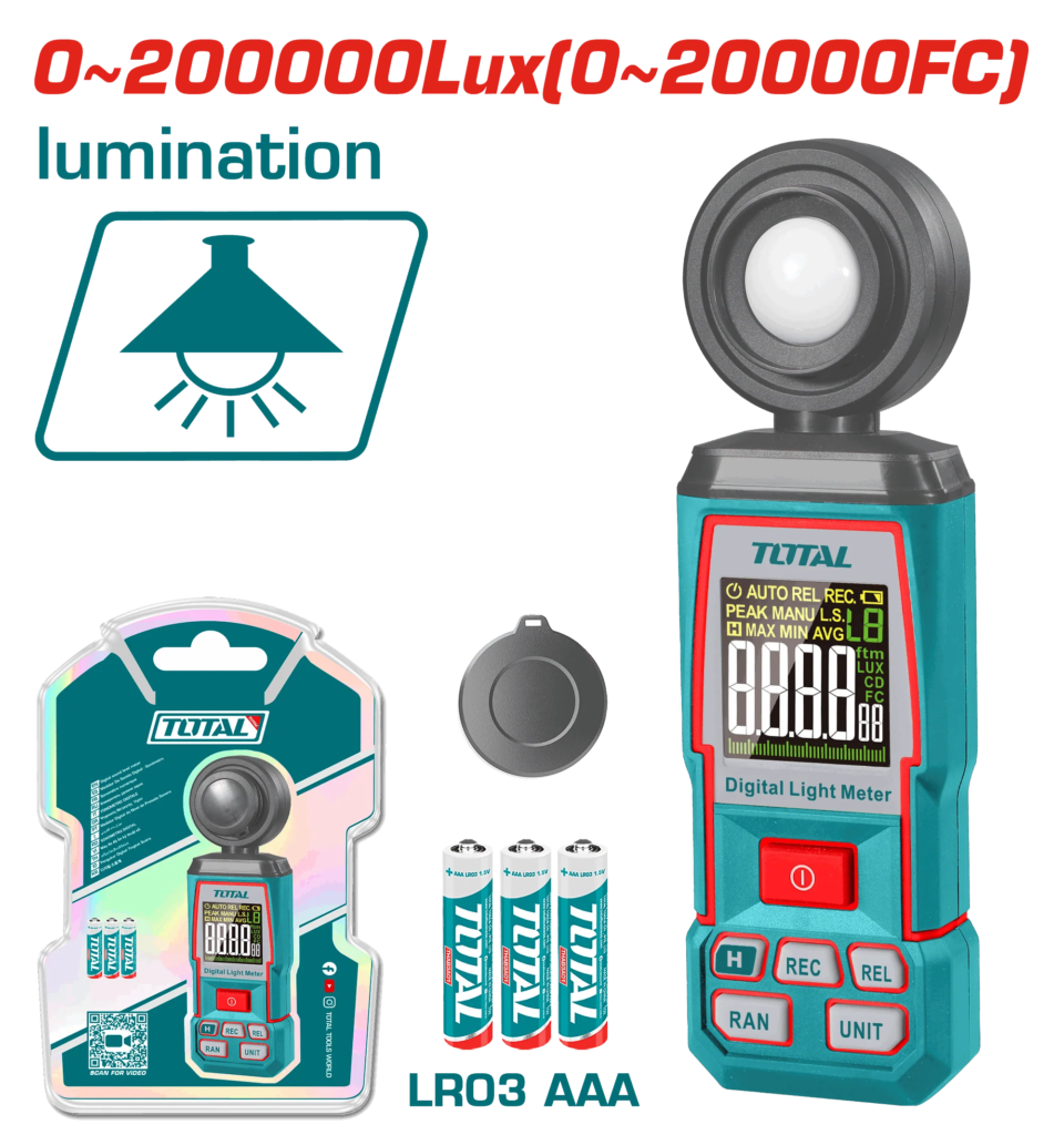 TOTAL Digital light luxmeter TETLU031