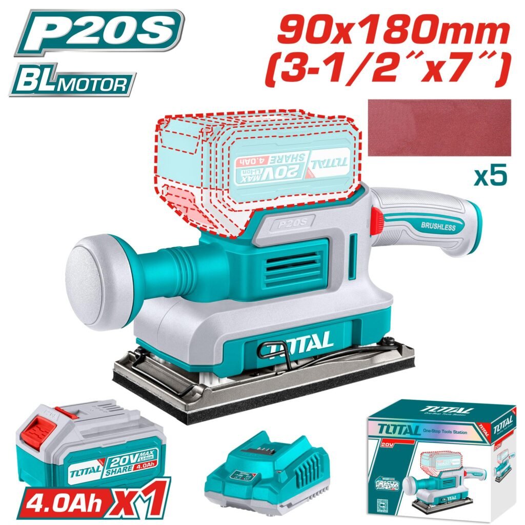 TOTAL Cordless finishing sander TFSLI20311