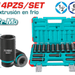 TOTAL 14 Pcs 1/2"Dr. Deep impact socket set THKISD12143L