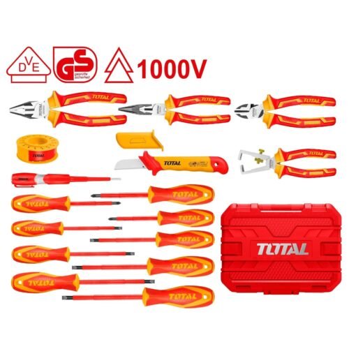 TOTAL 16 Pcs insulated handtools set THKITH1601