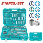 TOTAL 216 Pcs combination tools set THKTHP22166