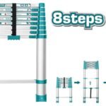 TOTAL Telescopic ladder 2580mm THLAD08081