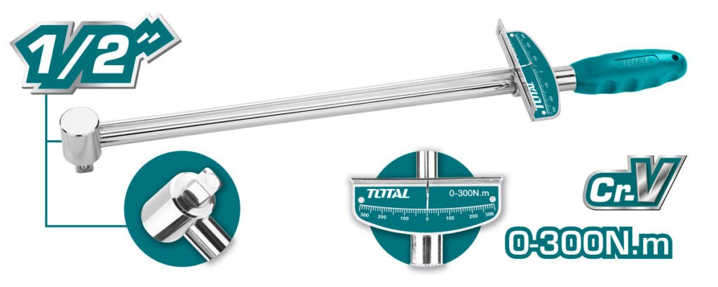 TOTAL Torque Wrench 40-200N.m THPTW200N2