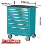 TOTAL Roller cabinet 7 Drawers THRC02071P