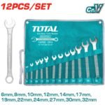 TOTAL 12 Pcs combination spanner set THT1022122