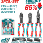 TOTAL 3 Pcs compound action pliers set THT2CK231S