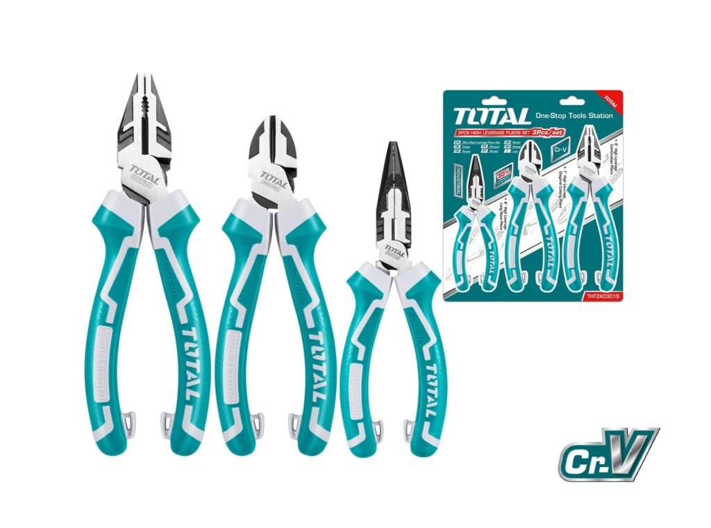 TOTAL 3Pcs high leverage pliers set THT2K0301S
