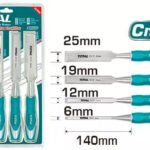 TOTAL 4 Pcs Wood chisel set THT41K01