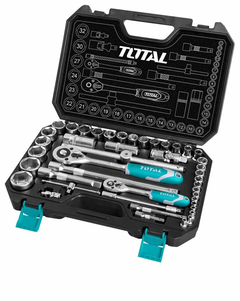 TOTAL 44 Pcs 1/4"&1/2" socket set THT421441