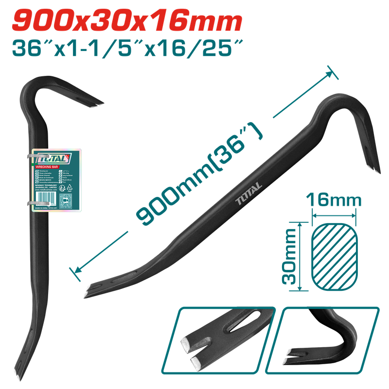 TOTAL Wrecking bar 900mm THT431362