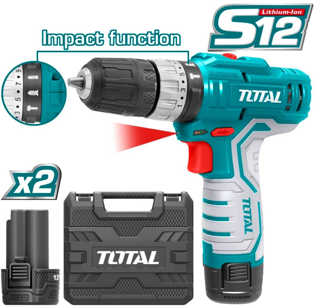 TOTAL Lithium-Ion impact drill 12V TIDLI1232