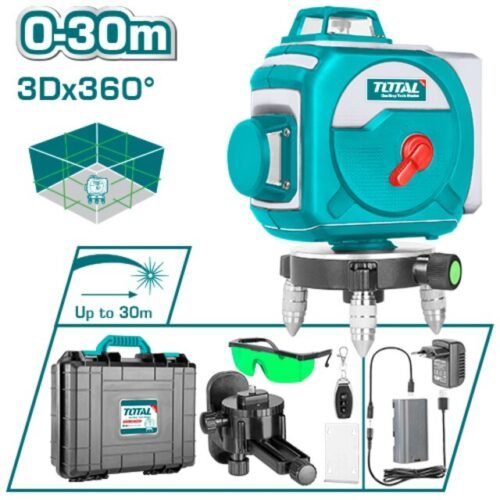 TOTAL 3D Green Beam Self-Leveling Laser Level TLL255267