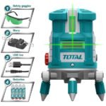 TOTAL Self-Leveling Line Laser(Green laser beams) TLL305205