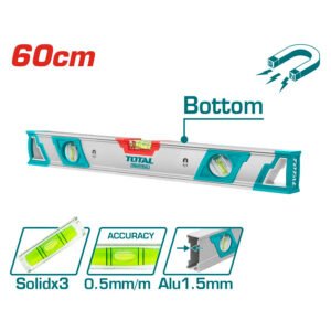 TOTAL Spirit level With powerful magnets 60cm TMT26086M