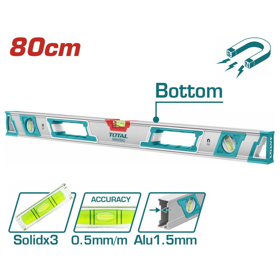 TOTAL Spirit level with powerful magnets 80cm TMT28086M