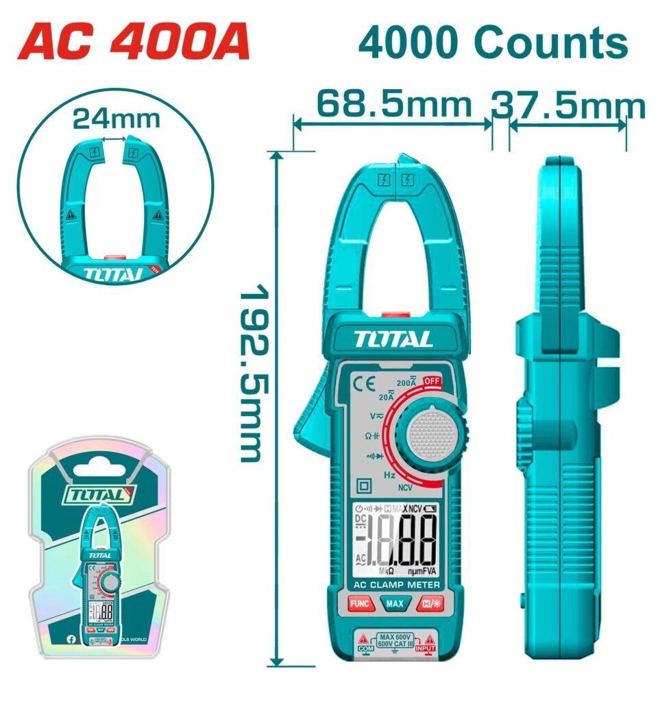 TOTAL Digital AC clamp meter TMT762001