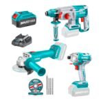 TOTAL Lithium-ion cordless 3 pcs combo kit 20V Brushless TOSLI2301510