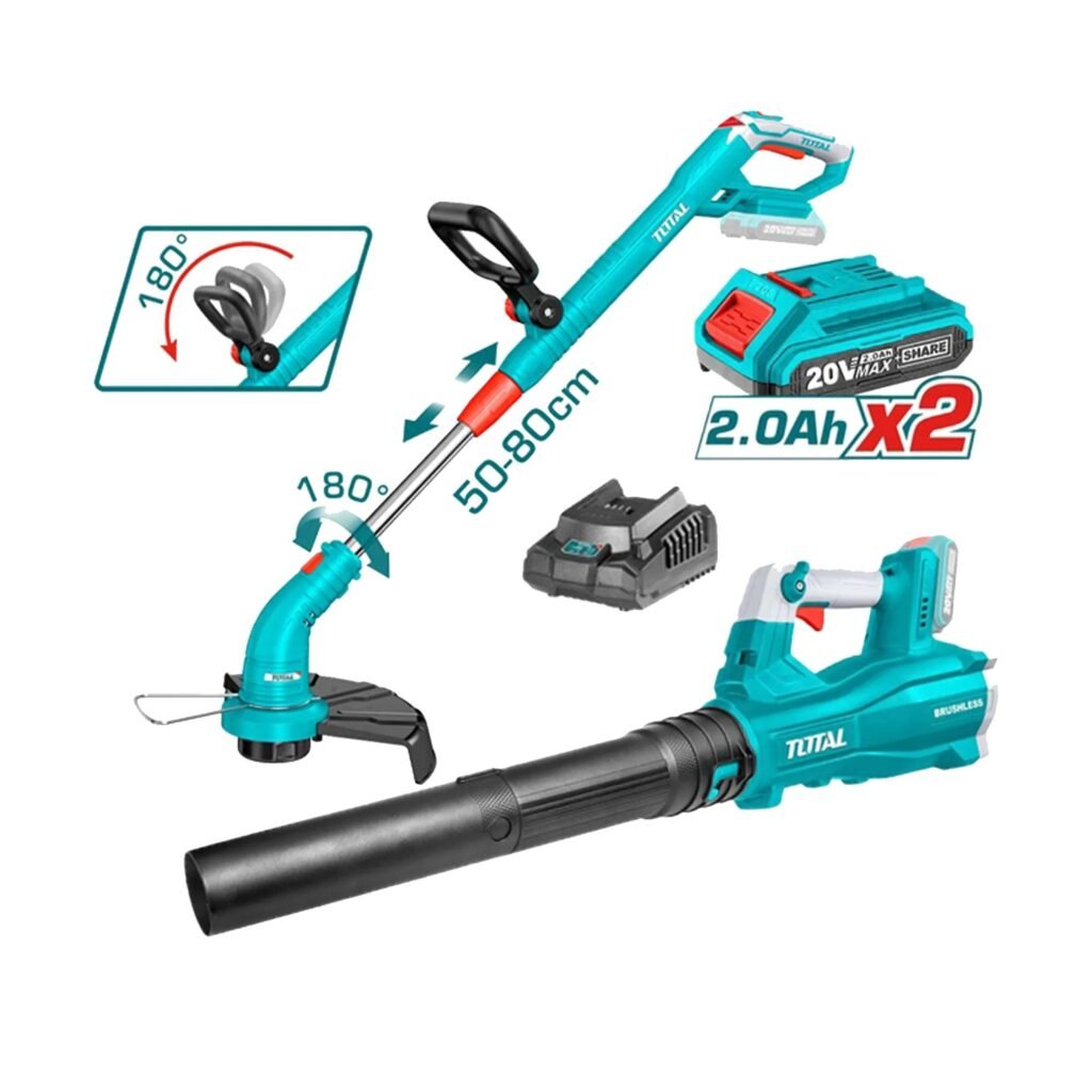 TOTAL Lithium-ion grass trimmer and blower combo kit 20V TOSLI23024